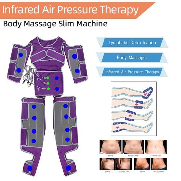 2022 Nuovo Arrivo Potente Pressione Dell'aria Tuta Dimagrante Pressoterapia Drenaggio Linfatico Body Contouring Perdita di Grasso Salone di Bellezza Macchina