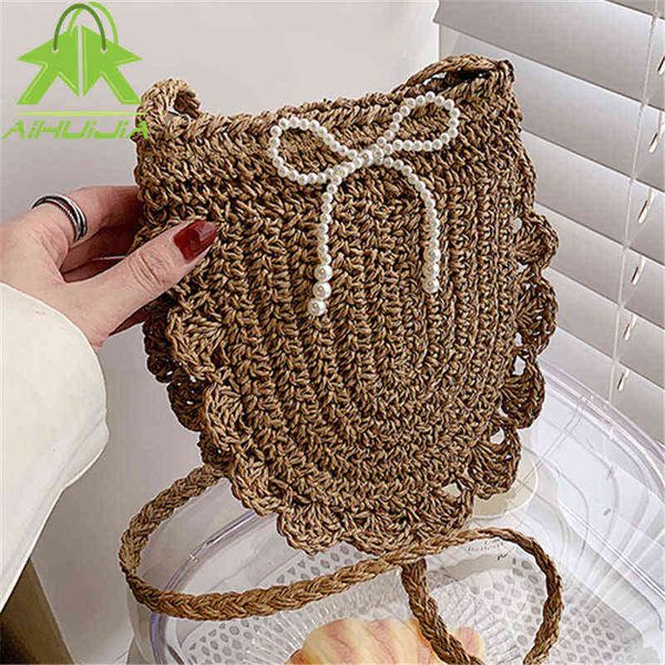

shopping bag small straw woman bohemian robber wicker travel 220323