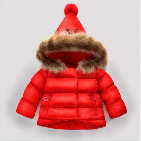 

2020 children's outerwear boy and girl winter warm hooded coat children cotton-padded down jacket kid jackets 1-6 years261v, Blue;gray