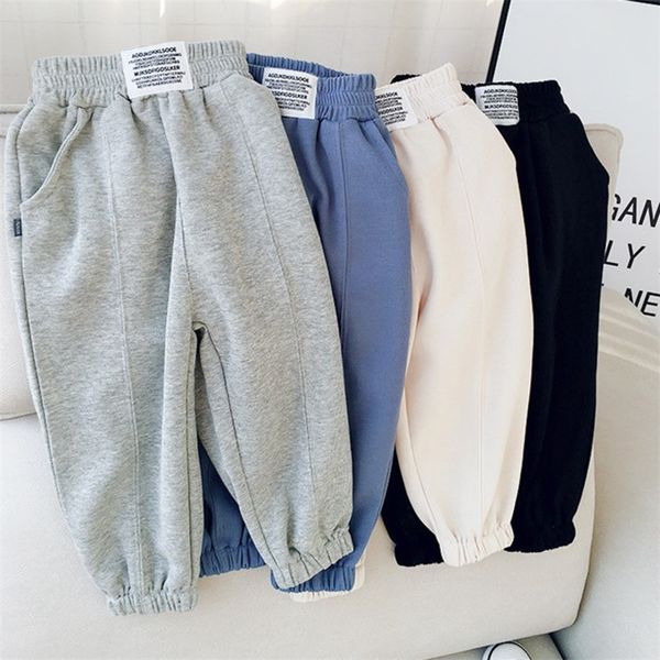 MIEMBRO Primavera Autunno Solido Bambini Lettera Pantaloni stampati Ragazze Pantaloni sportivi larghi Ragazzi Bambini Abbigliamento casual Abbigliamento 220803