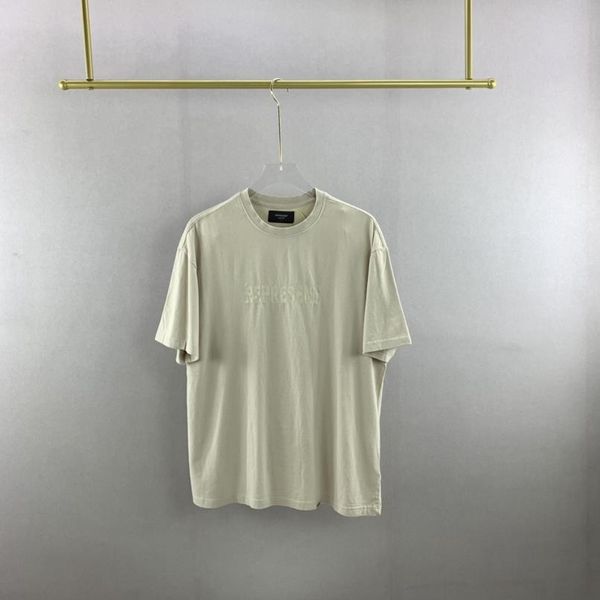 

22ss 1 embroidery t shirt men women casual summer 4colors, White;black