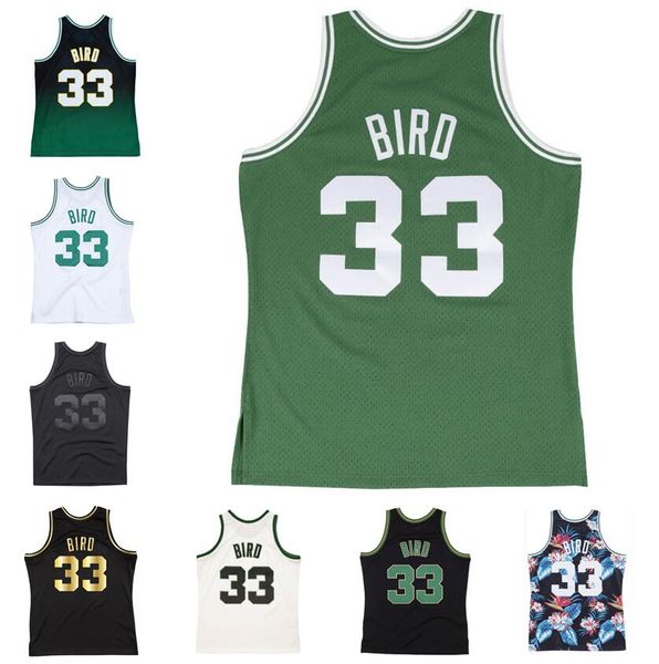 

stitched larry bird basketball jersey mitchell & ness 1985-86 classic retro jerseys men women youth s-6xl, Black;red