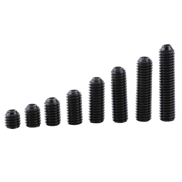 

200pcs m3 black carbon steel socket cup point grub set screw assortment