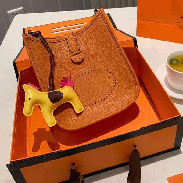

luxury bags handbags cross body bag plain purse lichi pattern belt h letter width lady classic genuine leather single shoulder