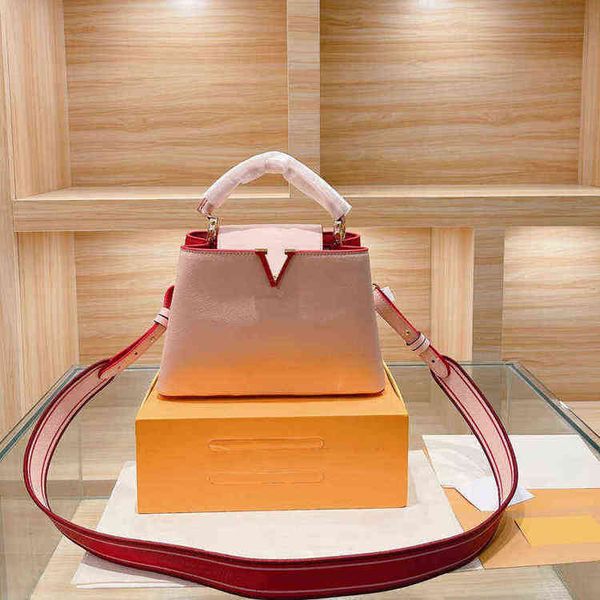 

7a+women bags capucines handbag lady tote crossbody designer bag colorful painting litchee genuine leather handbags fashion letter flap hand