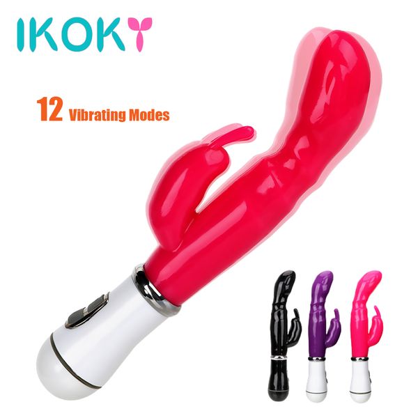 Ikoky Rabbit Vibrator Sexy Toys для женщин женский мастурбатор стимулятор G-Spot Massager для взрослых продуктов интимные