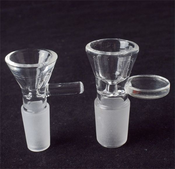 DHL 14mm Erkek Cam Kase Kolu 18mm Nargile 2 Türleri Huni Eklemi Downstem Sigara Aksesuarları Boru Bong Yağ Dab Rigs