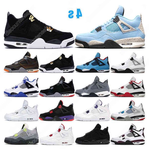 

basketball shoes 4s 4 mens women university blue black cat white cement fire red sport sneaker trainer outdoor size 5.5-13