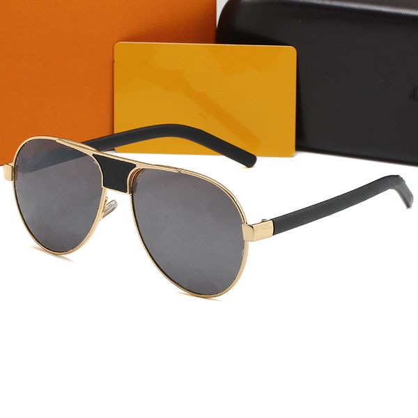 Cartas -piloto Moda Menas Meninas de sol Driver Drivante a designer Sun Glasses Summer Classic Classic Outdoor Metal Frame Eyewear