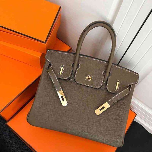 

designer birkins bags classic 2022 lychee pattern head women's diamond gold buckle