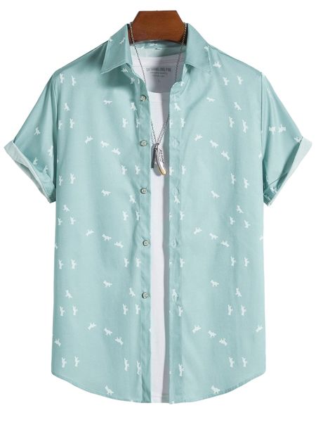 

men allover print shirt without tee e2qx#, White;black