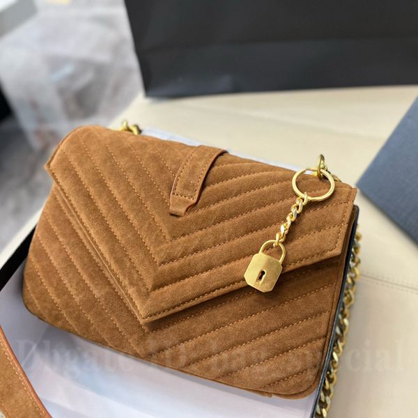 Borsa a tracolla da donna Borsa a catena di design Borsa a tracolla alla moda Può essere portatile Stile college Semplice serratura di grande capacità