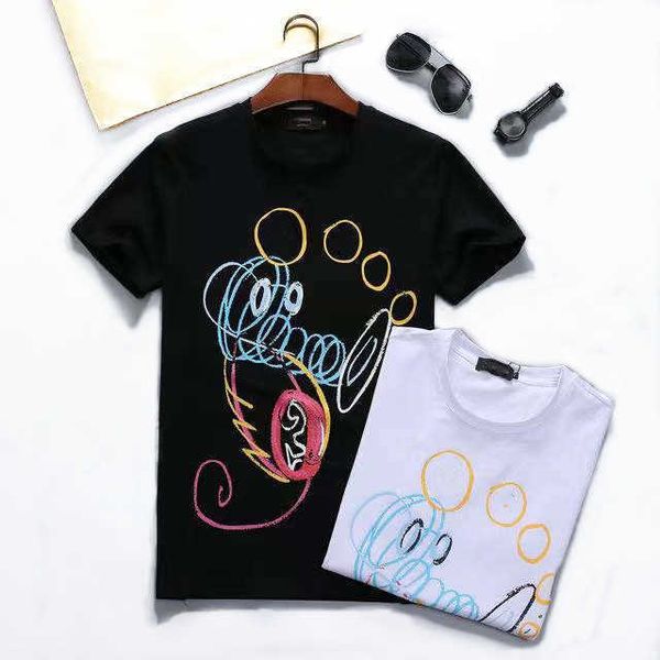 

fashion men casual mens designer t shirt man paris france street shorts sleeve clothing tshirts asian size m-xxxl, White;black