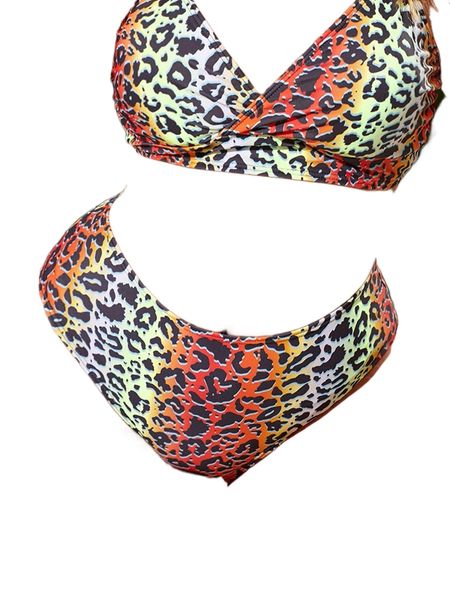 

plus leopard print bikini bottom a3am#, Black