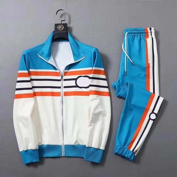 

famous new men's tracksuit fashion slim jogging autumn winter letter print designer jacket size -3xl#03, Gray