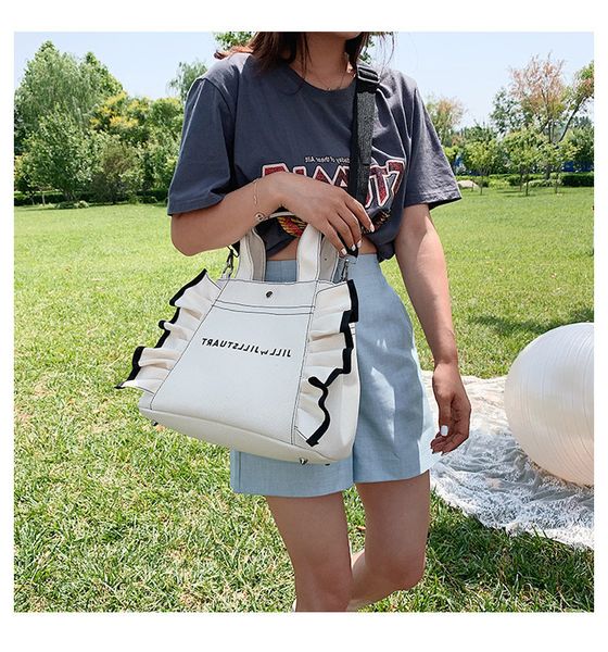 

designer bags large capacity women's 2022 new fashion versatile canvas one shoulder messenger ins fashionable tote