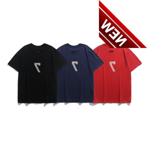 

50% off discount fg multi line s high street trend back 7 digital ins fire loose short sleeve t-shirt factory direct sale, White;black