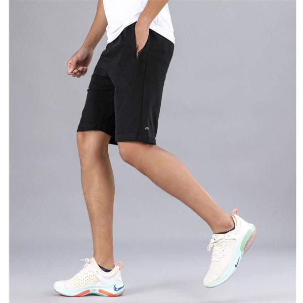 

lulu cotton loose short capris brand men's summer casual elastic straight versatile middle pants fashion business shorts lu-7146 awwd, White;black