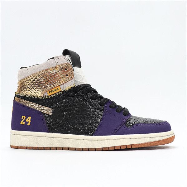 

brand shoes jumpman i designer basketball mens union x 1 black gold purple sports sneakers size eu40-46, White;red