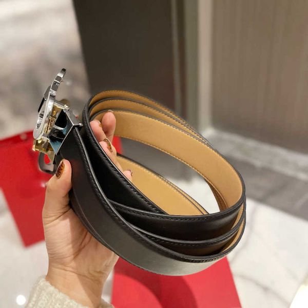 

luxury designer belts casual pants f family men's leather belt double buckle classic lengthening business formal occasion dress suit wa, Black;brown