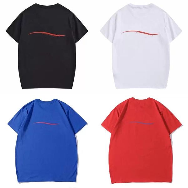 

2022 designer trend t shirt chest letter laminate print fashion paris men ladies couple casual stylist shirt size s-6xl, White;black