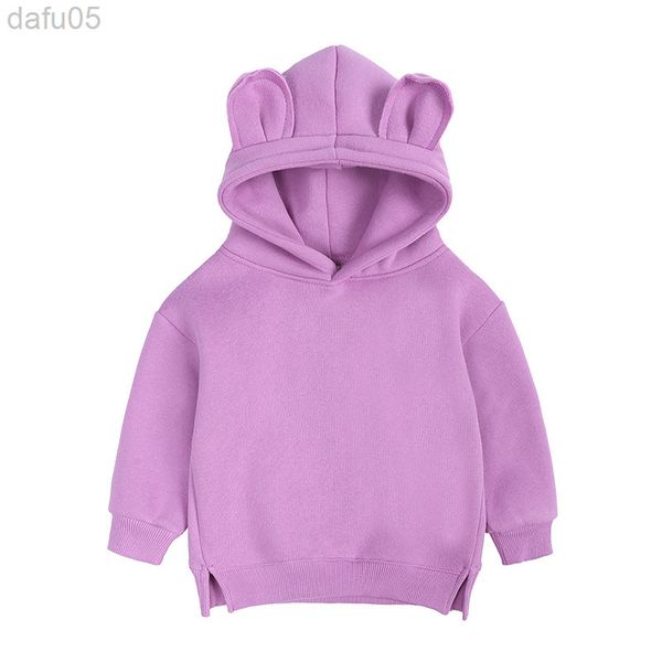 

children fashion solid sweater autumn winter fleece clothing tracksuit sweater baby boy childrens clothing l220808, Black