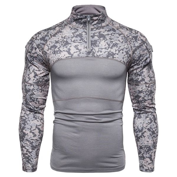 

men s tactical camouflage athletic t shirts long sleeve men military clothing combat shirt assault army costume 220719, White;black
