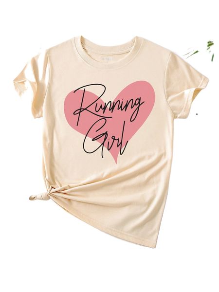 

letter & heart print tee b9qu#, White