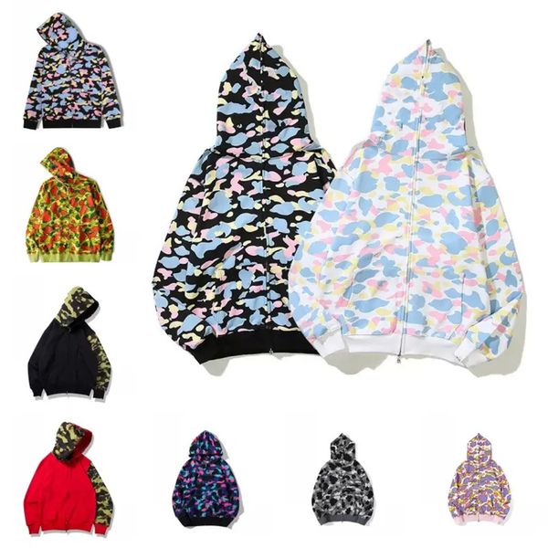 

men camouflage hooded jacket camo cardigan sweater hip hop hoodies sweatshirt streetwear jackets s-3xl jk2218 appropriate, Black;brown