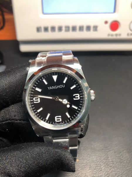 

gm factory wristwatches 36mm men's watch polished bezel cal.3230 movement machine automatic oyster bracelet sapphire glass black dial 9, Slivery;brown