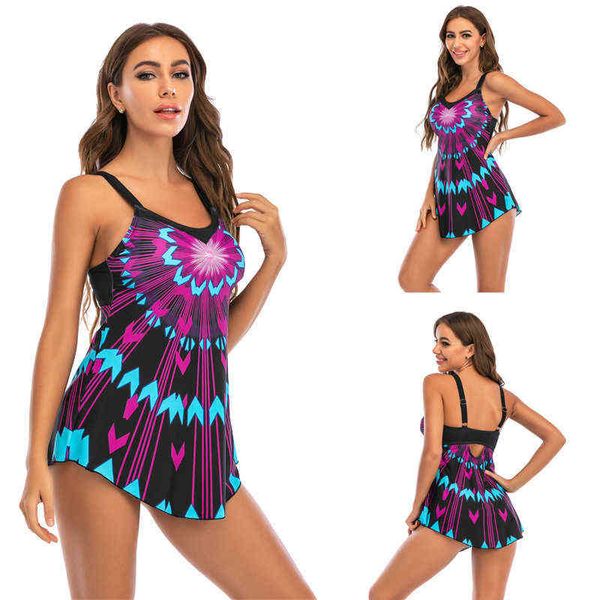 

large size bikini swimsuit pattern printing gradient swimsuit sexy, White;black