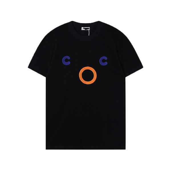 

2022 men's t -shirt mao letters stereo embossed couples short sleeve are versatile ., White;black