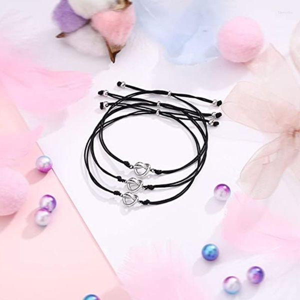 Catena a maglie Braccialetti per carte di amicizia Bracciale per relazioni a distanza Matrimonio di Natale Regalo di compleanno per amici Coppia sorella Y08C Fawn22