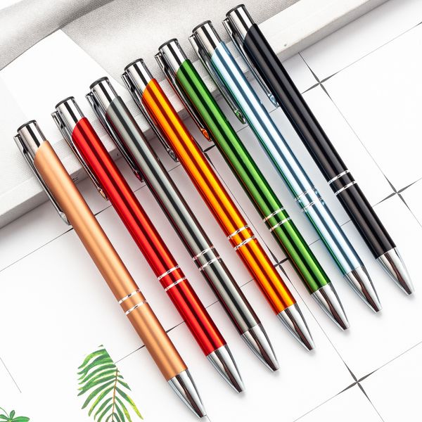 Nova caneta de metal caneta bola de caneta de caneta de caneta de caneta de caneta Escritório de caneta estudantil papelary presente 13 cores personalizáveis