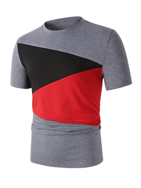 

men color block tee p1nf#, White;black