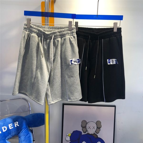 

pants reflective strip shorts men women 1 shorts stone drawstring breeches, Black