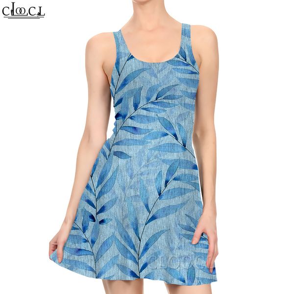 

women dress green leaves 3d printed mini dress for fashion female sleeveless dresses summer dress beach style 220616, Black;gray