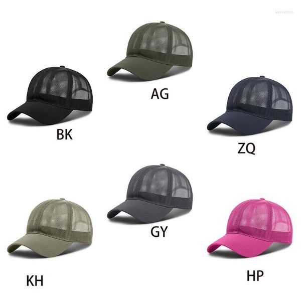 Caps de bola homens homens mulheres verão malha completa boné de beisebol rápido resfriamento seco de proteção solar caminhada casual executando o caminhoneiro ajustável snapback hatball