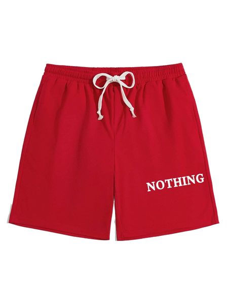 

romwe guys letter drawstring shorts q05b#, White;black