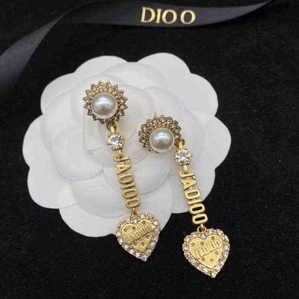 

jewel pearl sun letter earrings fashion personality trend love pearl earrings, Golden