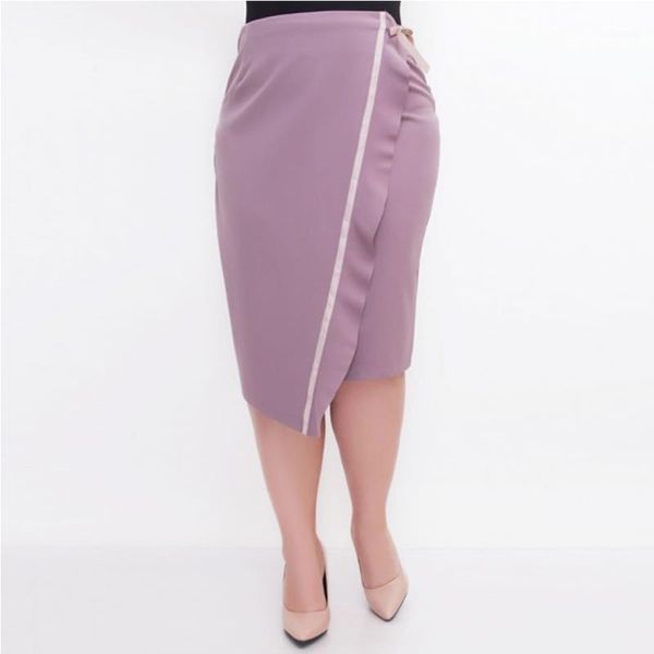 Skirts Plus Size Office Ladies Big OL Cloth Fashion Elegant Midi 2022 High Waist Bodycon Slim Brief Wear To Work 6XL