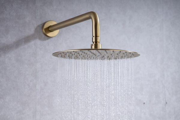 

shower faucet set wall mount round hower system mixer set 10 inch rain shower head solid brass rough-in valve included