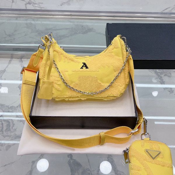 

famous designer shoulder bag re-edition 2005 chain crossbody tote women classic 3in1 handbag luxury shopping wallet lady casual capacity han