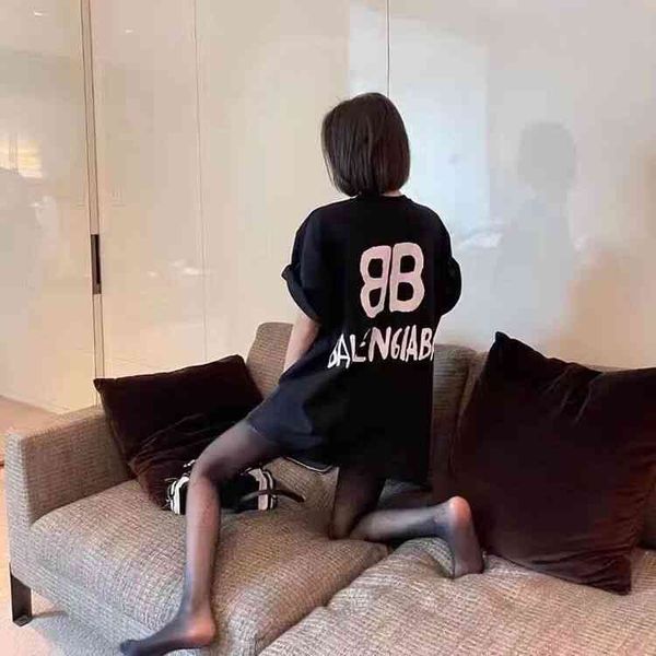 

2022 designer bal t shirt luminous graffiti printed short sleeve t-shirt 22 summer new men's and women's reflective round neck cou, White;black