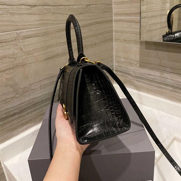 

bags luxury designer hourglass ladies bag crocodile pattern handbag leather hour glass women totes purses classic crossbody tote289t
