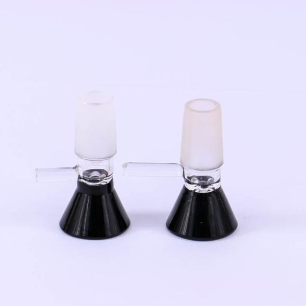 Ciotola da 18 mm ciotole di bong di vetro nero Altre accessori per fumo con manico fumo maschio per la vendita al dettaglio o all'ingrosso