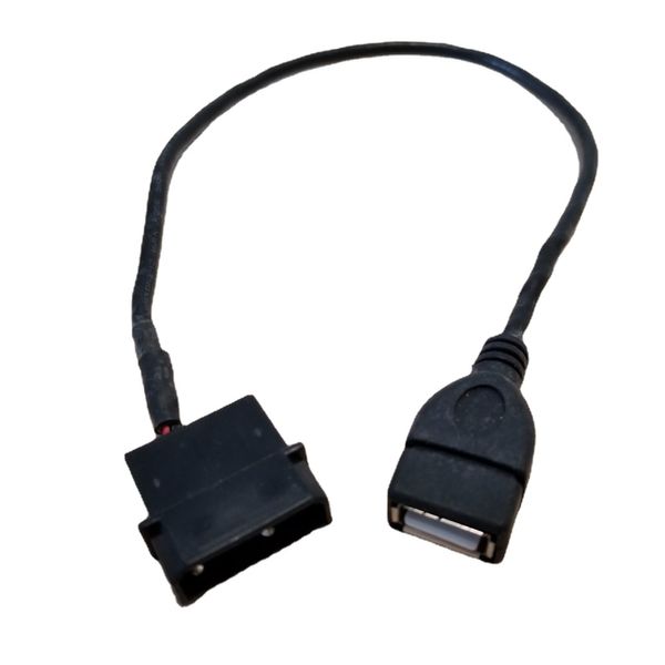 Adattatore di alimentazione IDE a convertitore USB femmina Cavo di alimentazione di ricarica 5 V Nero 35 cm per PC fai da te