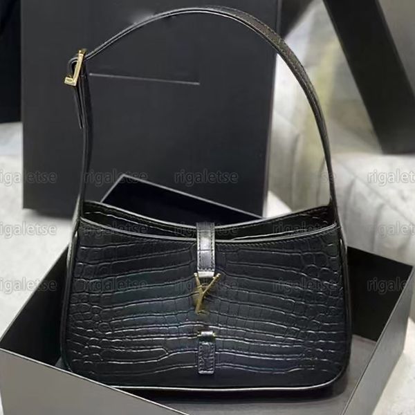 

le5a7 mini hobo bag smooth leather women shoulder bag adjustable strap le5a7 luxurys designers bags handbags purses wallets crocodile-emboss