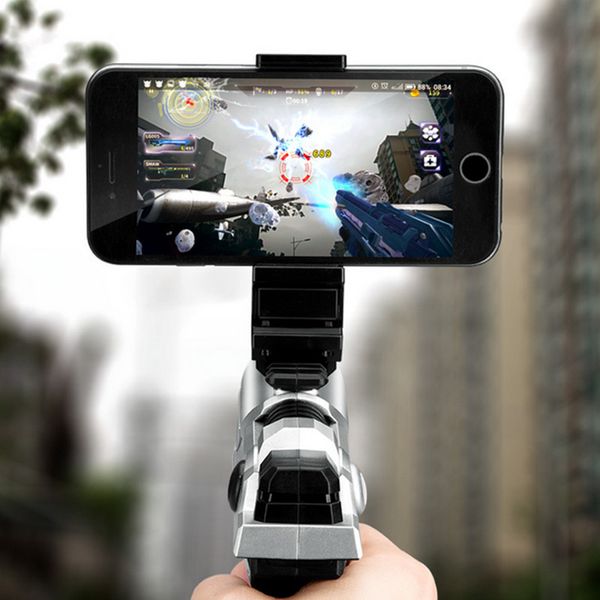 Fone de meias de pistola Sensor de gravidade Play Sprinkers Smartossensory Smartphone Smartphone Bluetooth VR Game Handle AR Frango Comer brinquedos