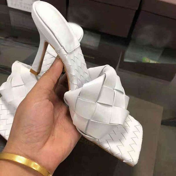 

luxury designer fashion women shoes high heels square toe sandal lido sandals in nappa sliders weave wedding pumps 9b4s, Black